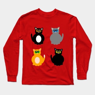 Four cute kitties Long Sleeve T-Shirt